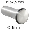 Edelstahlknopf i-335 Höhe 32,5 mm Ø 15 / H 32,5 mm