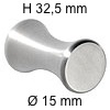 Edelstahlknopf i-336 Höhe 32,5 mm Ø 15 / H 32,5 mm