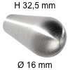 Edelstahlknopf i-339 Höhe 32,5 mm Ø 16 / H 32,5 mm