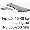 T60L7540 TIP-ON BLUMOTION Einheit, Typ L3 Set TipOn Blumotion / L3 / NL 350-600 mm / 15-40 kg