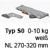 T60L7040 TIP-ON BLUMOTION Einheit, Typ S0 Set TipOn Blumotion / S0 / NL 270 + 320 mm / < 10 KG