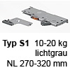 T60L7140 TIP-ON BLUMOTION Einheit, Typ S1 Set TipOn Blumotion / S1 / NL 270 + 320 mm / > 10-20 kg 