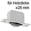 Einlassmöbelrolle für Holzdicke >28 mm Möbelrolle grau/anthr. 86x24x43 mm