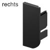 Endkappe für Griff-Mulde I Kunststoffkappe schwarz, rechts