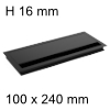 Kabeldurchlass Exit G11 ECO 100x240x16 mm, schwarz G11 Eco schwarz, B 100 x L 240 mm