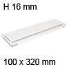 Kabeldurchlass RAL 9016 Exit G11 ECO 100x320x16 mm, verkehrsweiß G11 Eco weiß, B 100 x L 320 mm