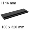 Kabeldurchlass Exit G11 ECO 100x320x16 mm, schwarz G11 Eco schwarz, B 100 x L 320 mm