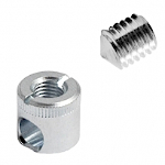 FF Gehäuse Ø 15 + Gewindestift verzinkt für Plattenstärken von 15-29 mm 