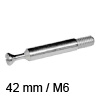 FF Stahldübel Ø 7x42mm mit M6 Gewinde D02022 Dübel Ø 7x42 mm / M6x11