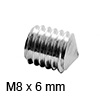 Stahl-Gewindestift FF-Typ M8x6 ISK D02010 FF Gew.-Stift M8x6