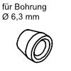 Formdübel für unsichtbare und wieder lösbare Verbindungen Formdübel für Bohrung Ø 6,3 mm