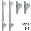 Frontbefestigungs-Set zum Schrauben für Höhe F, Version 1 LBX Fronthalter-Set Schraub., Höhe F (2xM + 2xC)