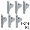 Frontbefestigungs-Set zum Schrauben für Höhe F, Version 2 LBX Fronthalter-Set Schraub., Höhe F (6xM)