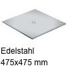 Fußteller, Edelstahl geschliffen - 475x475 mm Fußteller, Edelstahl geschliffen - 475x475 mm