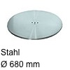 Fußteller, Stahl alufarben - Ø 680 mm Fußteller, Stahl alufarben - Ø 680 mm