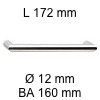 Gehrungsgriff i-331 Länge 172 mm H 32 / BA 160 / L 172 / Ø 12 mm