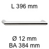 Gehrungsgriff i-331 Länge 396 mm H 32 / BA 384 / L 396 / Ø 12 mm