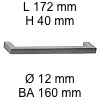 Gehrungsgriff i-440 Länge 172 mm H 40 / L 172 / BA 160 / Ø 12 mm