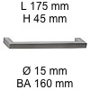 Gehrungsgriff i-440 Länge 175 mm H 45 / L 175 / BA 160 / Ø 15 mm