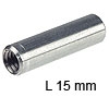 Gewindehülse Stahl verzinkt L 15 mm für Ø 5 mm Gewindehülse verzinkt M4 5 x 15 mm