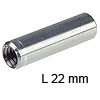 Gewindehülse Stahl verzinkt L 22 mm für Ø 5 mm Gewindehülse verzinkt M4 5 x 22 mm
