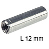 Gewindehülse Stahl verzinkt L 12 mm für Ø 5 mm Gewindehülse verzinkt M4 5 x 12 mm