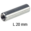 Gewindehülse Stahl verzinkt L 20 mm für Ø 5 mm Gewindehülse verzinkt M4 5 x 20 mm