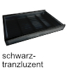 Gewürzdoseneinsatz cuisio T 473 mm, Schw/Alu Gewürzeinsatz 4-reihig 311 x 473 x 55 mm, schwarz-transluzent