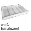 Gewürzdoseneinsatz cuisio T 473 mm, W/Alu Gewürzeinsatz 4-reihig 311 x 473 x 55 mm, weiß-transluzent