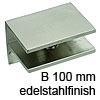 Glas-Klemmträger B 100 mm für Glasstärke 8 mm edelstahlfinish Glastablar- / Klemmträger 100 x 30 x 30 mm edelst.