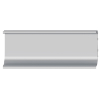 Griff-Mulde II aus Aluminium Griffleiste silber U-Profil 2500 mm