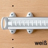 Krawattenhalter ausziehbar - B 500 mm Krawattenhalterung Farbe weiss