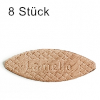 Flachdübel Lamello 10 für Nuttiefe 10 mm, 8 x Orig. Holzlamelle 53x19x4 mm, 8 Stück