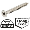 Edelstahlschraube Hospa, Senkkopf mit Vollgewinde 