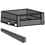 Blum Innenlade Höhe E Boxcap mit Distanzleiste NL 350 | KB 600 außen/564 innen | seidenweiß