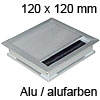 Kabeldurchlass Exit Edge 25 aus Aluminium / alu L 120 mm Exit Edge 25 Alu/alu - 120x120x25 mm