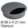 Kabeldurchlass Ø 80 mm - Titanium Kabelauslass 80 mm titanium
