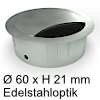 Kabeldurchlass ø 60mm - edelstahlfinish Kabelauslass 60 mm edelstahlfinish