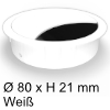 Kabeldurchlass ø 80mm - weiß Kabelauslass 80 mm weiß