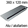 Kabeldurchlass Exit Edge 25 aus Aluminium / alu L 360 mm Exit Edge 25 Alu/alu - 360x120x25 mm