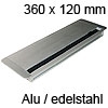 Kabeldurchlass Exit Edge 25 aus Aluminium / edelstahl L 360 mm Exit Edge 25 Alu/edelst. - 360x120x25 mm