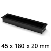 Kabeldurchlass Exit NC schwarz 45 x 180 mm, H 20 mm Exit NC 45 x 180 x 20 mm Alu / schwarz