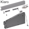 KIARO Kappenbeschlag-Set RAL 9007 1 Kiaro, 1 Aluprofil / Abdeckkappen, grau