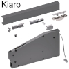 KIARO Kappenbeschlag-Set BL 1 Kiaro, 1 Aluprofil / Abdeckkappen, schwarz