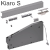 KIARO S Kappenbeschlag-Set RAL 9007 1 Kiaro S, 1 Aluprofil / Abdeckkappen, grau