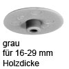 Abdeckkappe dunkelgrau für Holzdicke 16-29 mm Kunststoffkappe Minifix 15 grau