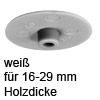 Abdeckkappe weiß für Holzdicke 16-29 mm Kunststoffkappe Minifix 15 weiß