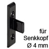 Rahmenteil Keku EH zum Schrauben mit Senkkopf Ø 4 mm Rahmenteil Keku EH schwarz Schraub 4 mm