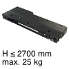 Klappendämpfer mit Push-Open und Soft-Close Türgröße bis H 2700 mm × B 600 mm, max. 25 kg