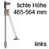 Bremsklappenhalter mit Magnet Klassik D/465 links Klappenbremse + Magnet 465-564 mm li.